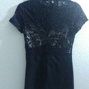 Black laced romper